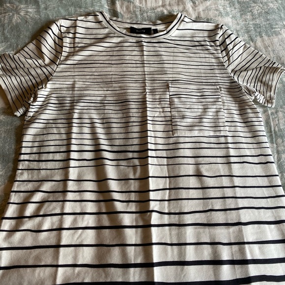 NWT Theory Striped T-Shirt Dress - Picture 7 of 11